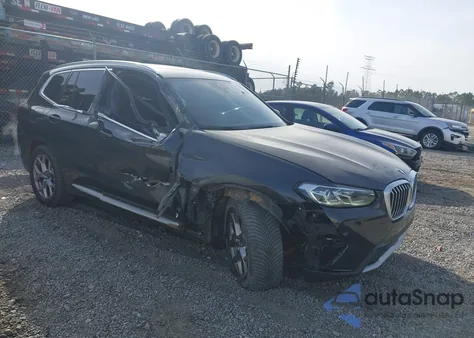 2022 BMW X3 Sdrive30I из США, поврежденный, VIN 5UX43DP09N9M62290